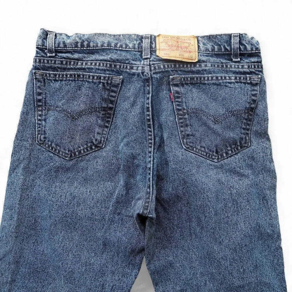 Levi Strauss & Co 550 Vintage 90s Made in‎ USA 100% Cotton Jeans Men's 36 x 32